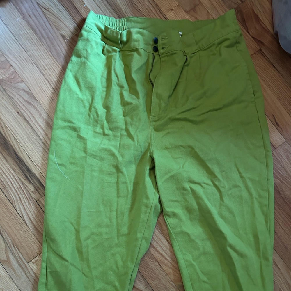 Lucy and yak size 18/20 waist 40 lime crop high waist jean